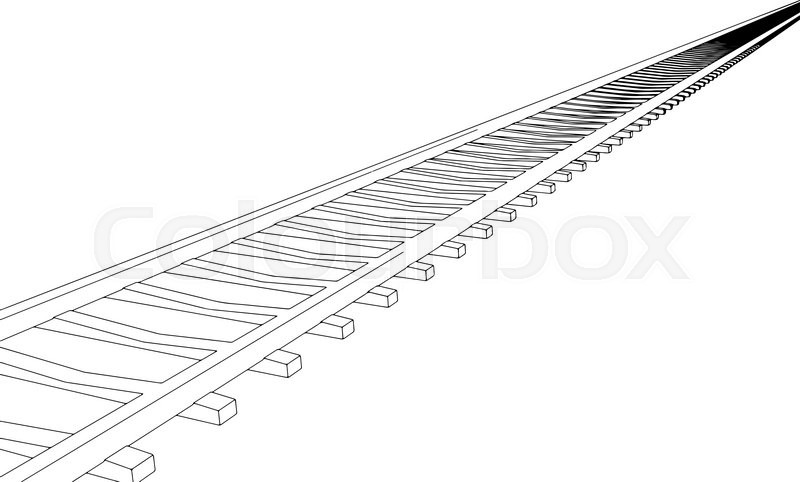 800x482 Vector Image Railway Track On White Stock Vector Colourbox