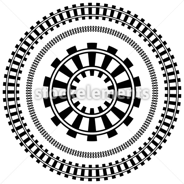 600x600 Illustration W Railway Track, Rail Road Silhouette