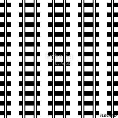 500x500 Illustration W Railway Track, Rail Road Silhouette Stock Image