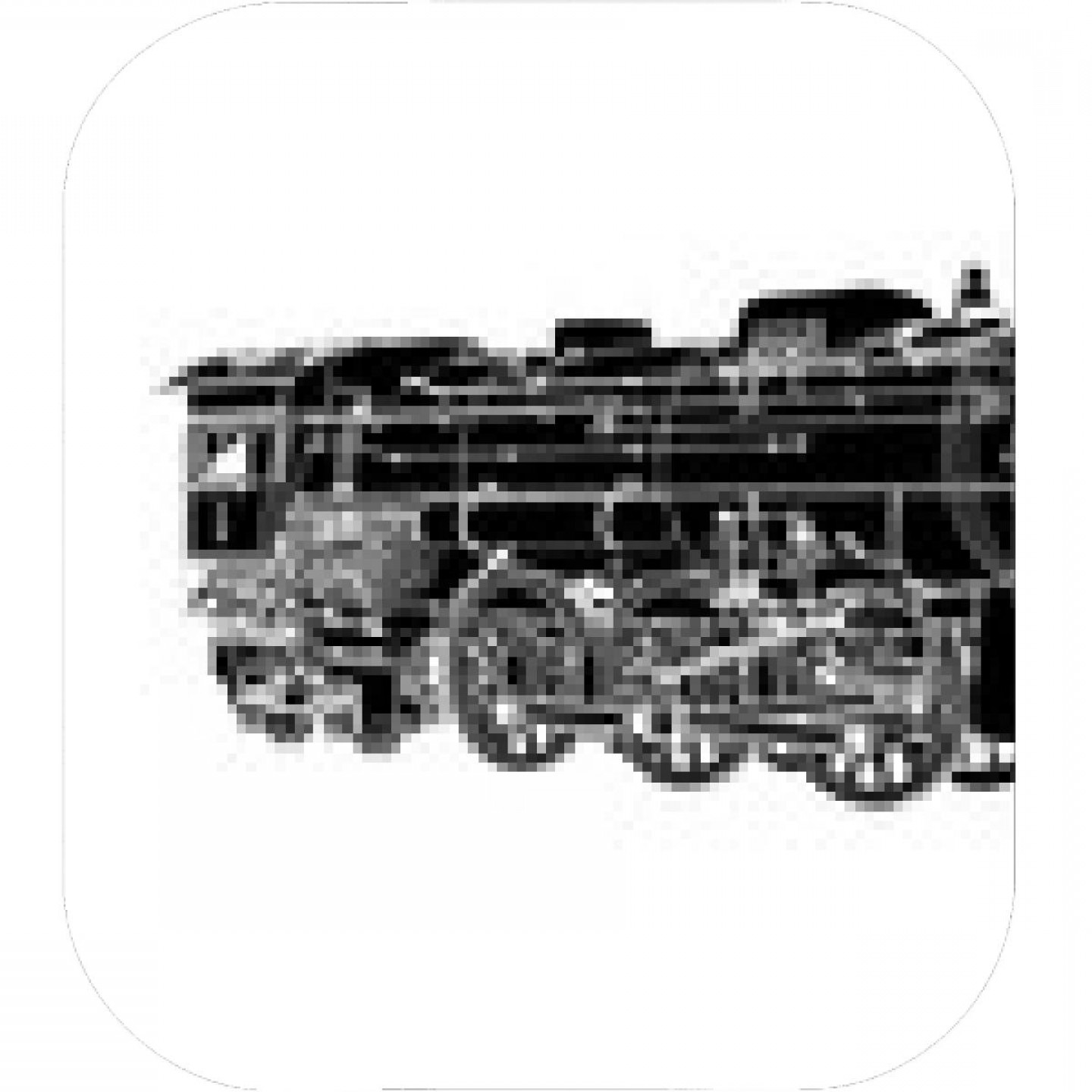 1440x1440 Steam Locomotive Railway Vector Isolated Lokomotive Dampflok