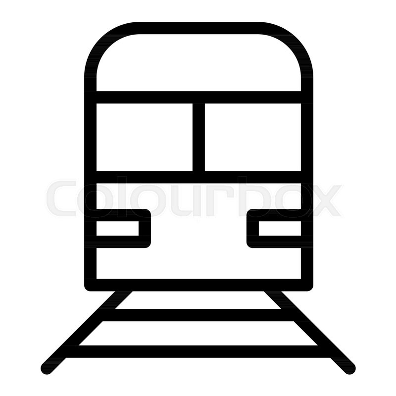800x800 Train Line Icon Railway Vector Stock Vector Colourbox
