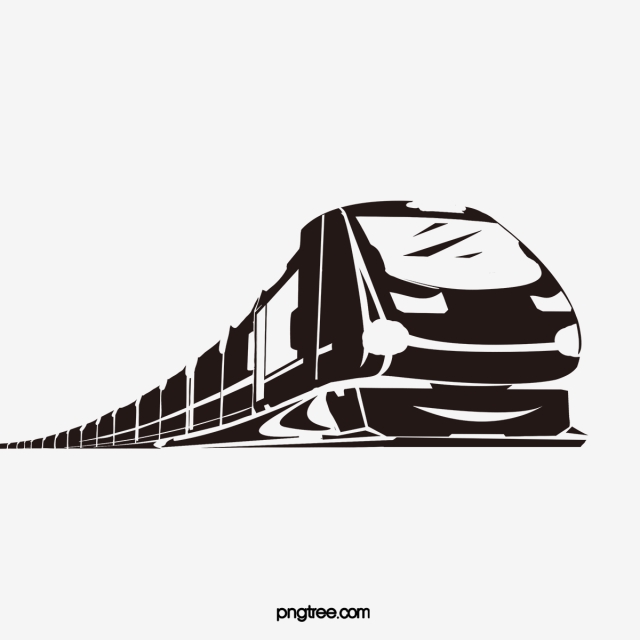 640x640 Vector Black Railway Train Side Head, Black Vector, Train Vector