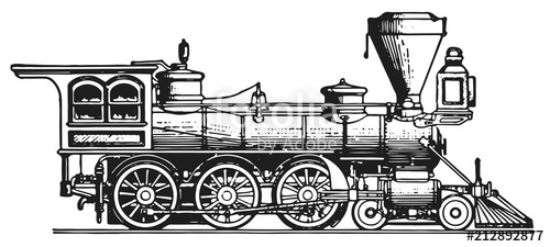 500x225 Steam Locomotive Railway