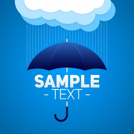 Umbrella With Clouds And Rain Background, Vector Illustration 450x450 Umbrella With Clouds And Rain Background, Vector Illustration
