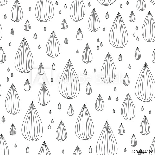 Vector Seamless Pattern With Hand Drawn Raindrops Doodle Art 500x500 Vector Seamless Pattern With Hand Drawn Raindrops Doodle Art