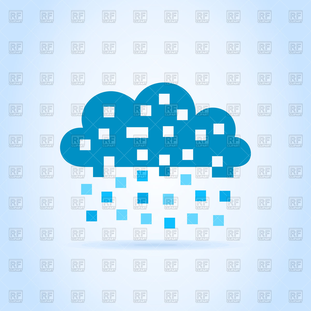 1200x1200 Pixel Rain Drops Of Water Dribble From Cloud Vector Image