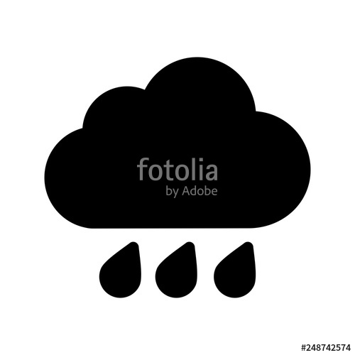 500x500 Rain Cloud Vector Icon Stock Image And Royalty Free Vector