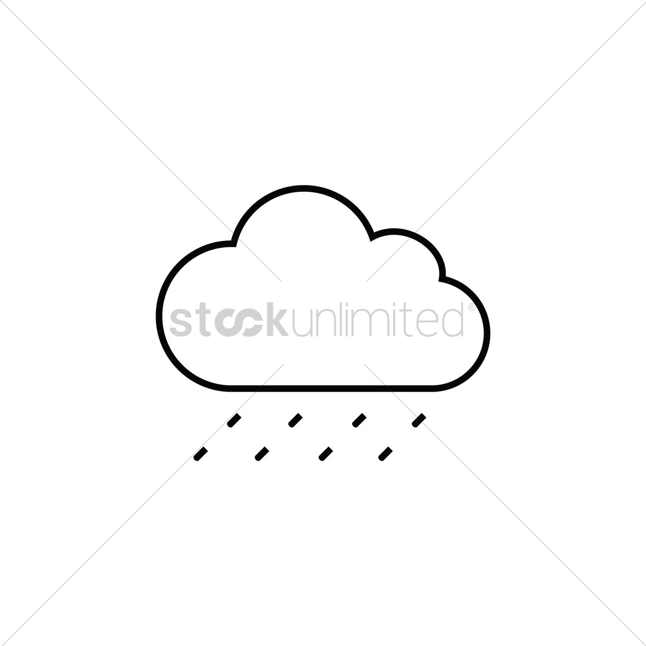 1300x1300 Rain Cloud Vector Image