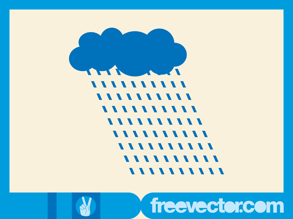 1024x765 Vector Rain Cloud Vector Art Graphics