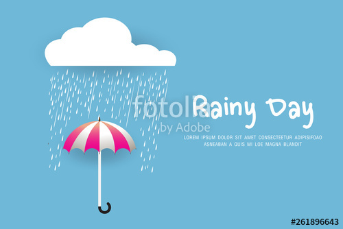 500x334 Umbrella In Rainy Season,rain Cloud Vector Stock Image
