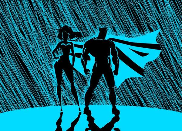 600x434 Superman In The Rain Vector Free Download