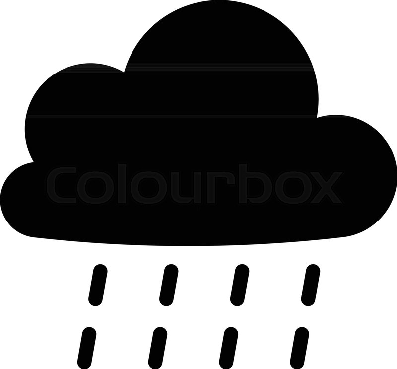 800x743 Glyph Rain Vector Icon Stock Vector Colourbox
