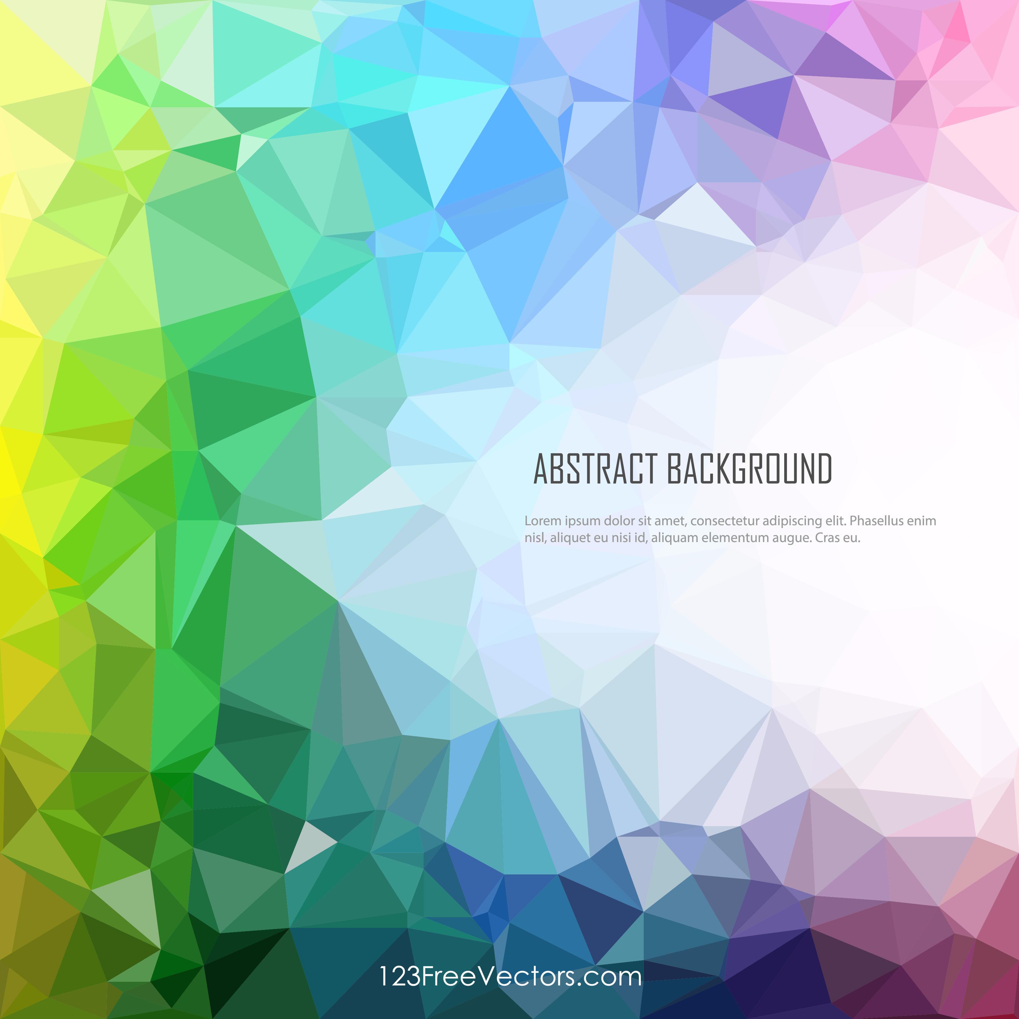 3333x3333 Polygonal Colorful Rainbow Background Vector