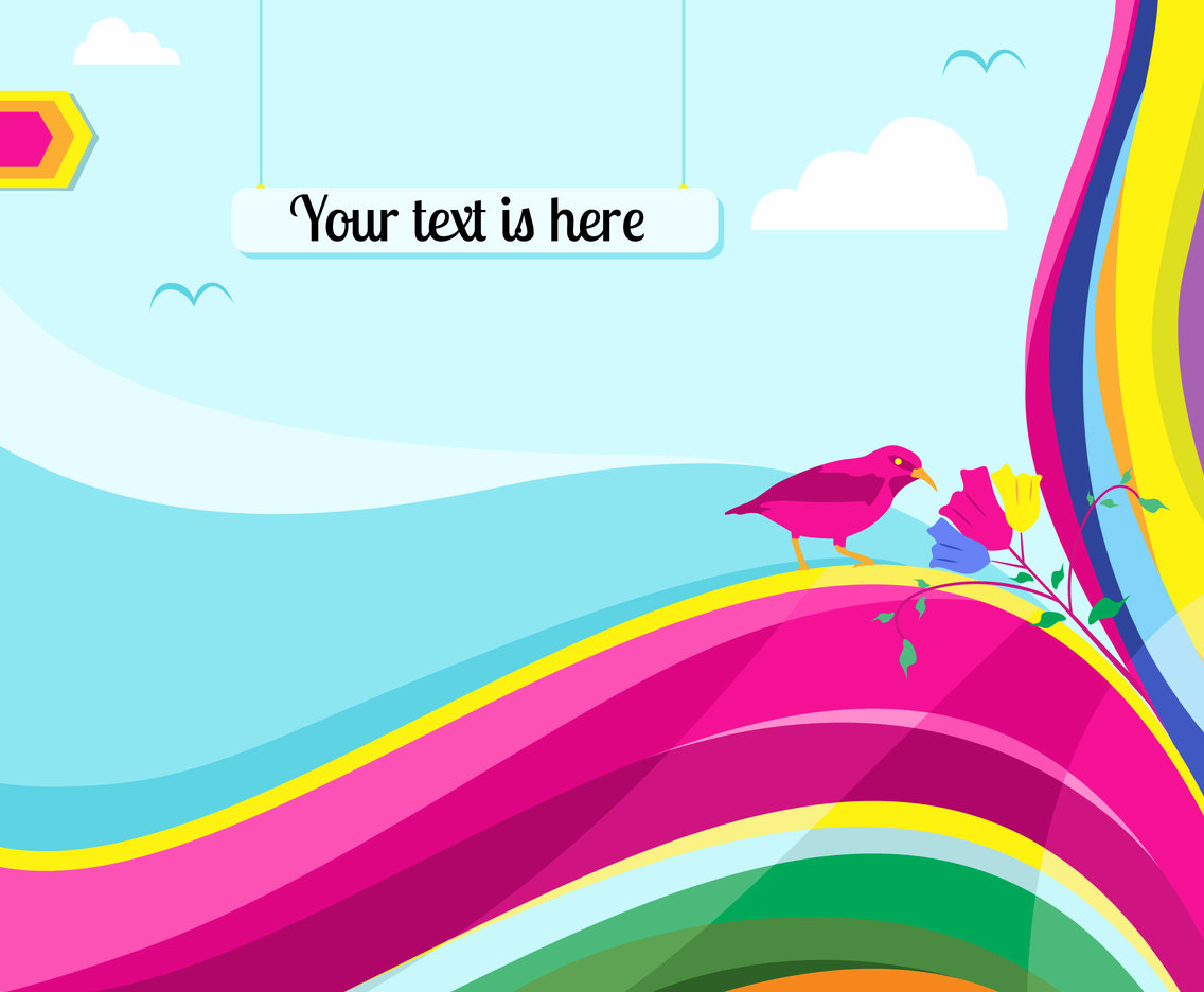 1136x936 Rainbow Curves Background Vector Vector Art Graphics