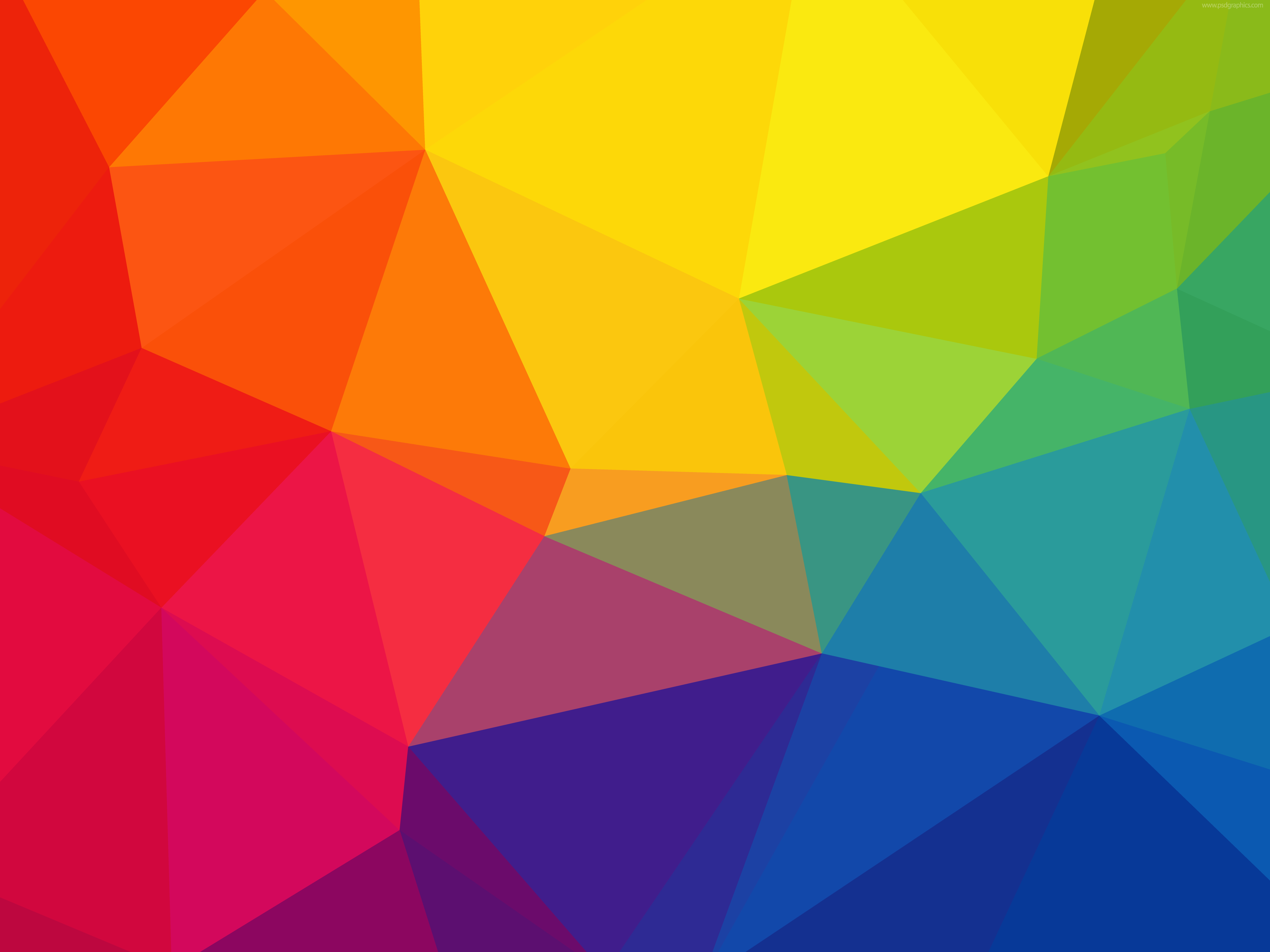 5500x4125 Rainbow Triangles Background Vector Psdgraphics