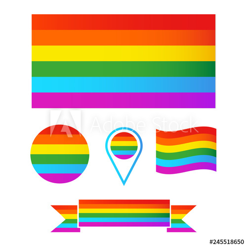 500x500 Rainbow Flag Vector Image