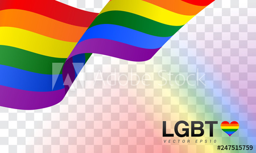 500x300 Lgbt Pride Flag Vector Illustration Rainbow Flag Waving