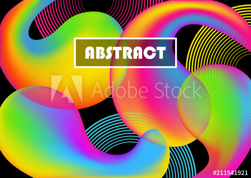 500x354 Horizontal Abstract Background With Bubble Shaped Forms Of Rainbow