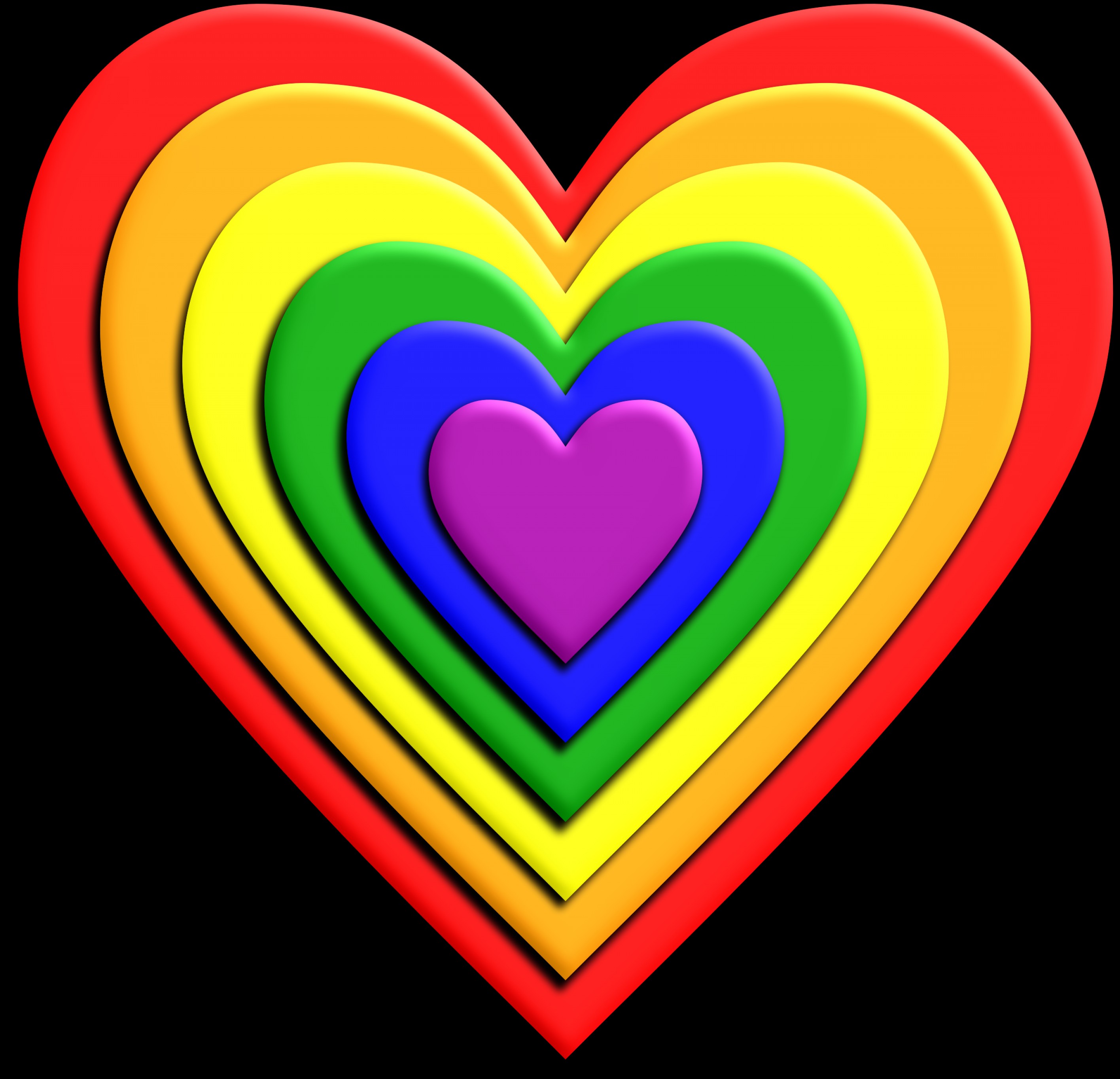 Rainbow Heart Vector at Vectorified.com | Collection of Rainbow Heart ...