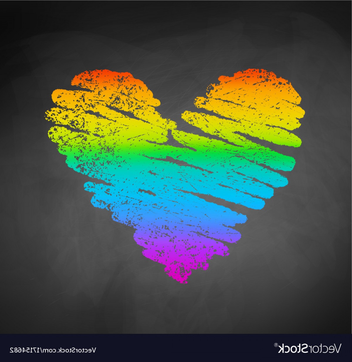 1200x1232 Chalked Sketch Of Rainbow Colored Heart Vector Hoodamathrun