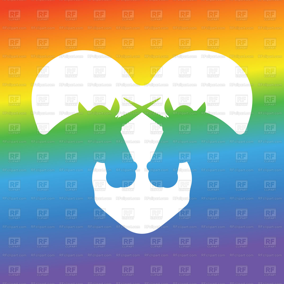 1200x1200 Rainbow Heart With Unicorns Vector Image Of Conceptual