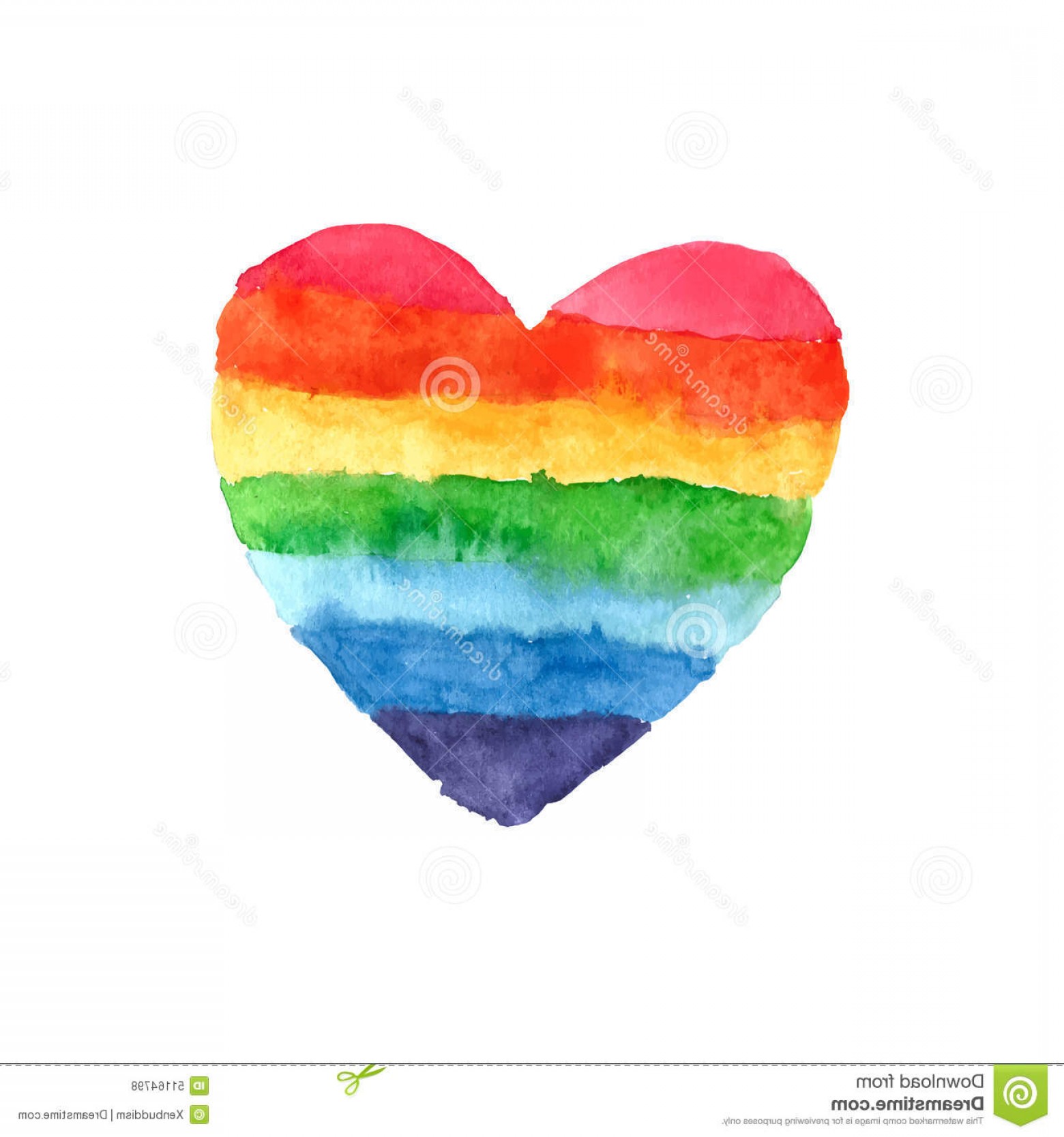 1560x1668 Stock Illustration Rainbow Heart Vector Colors Watercolor Style