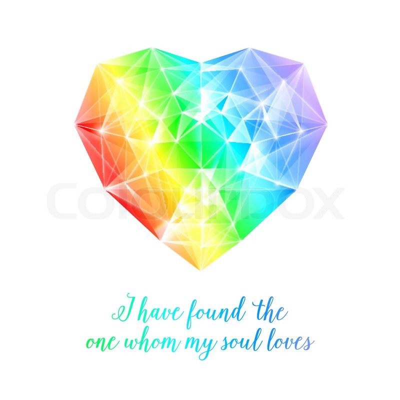 800x800 Valentines Day Rainbow Diamond Heart Stock Vector Colourbox