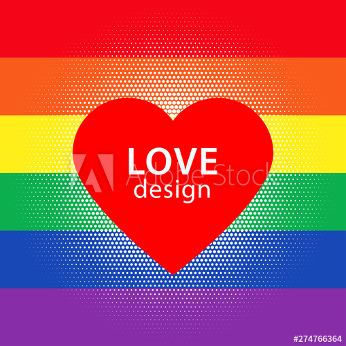 500x500 Lgbt Heart In Vector Format Rainbow Heart Vector Illustration