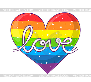 300x270 Love Lettering On Rainbow Heart