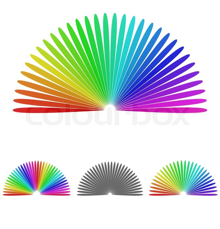 770x800 Rainbow Half Circle Logo Vector Half Stock Vector Colourbox