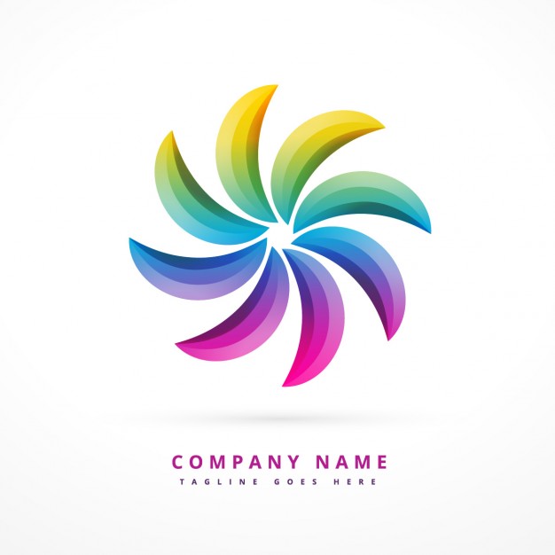 626x626 Abstract Logo With Rainbow Colors Vector Free Download