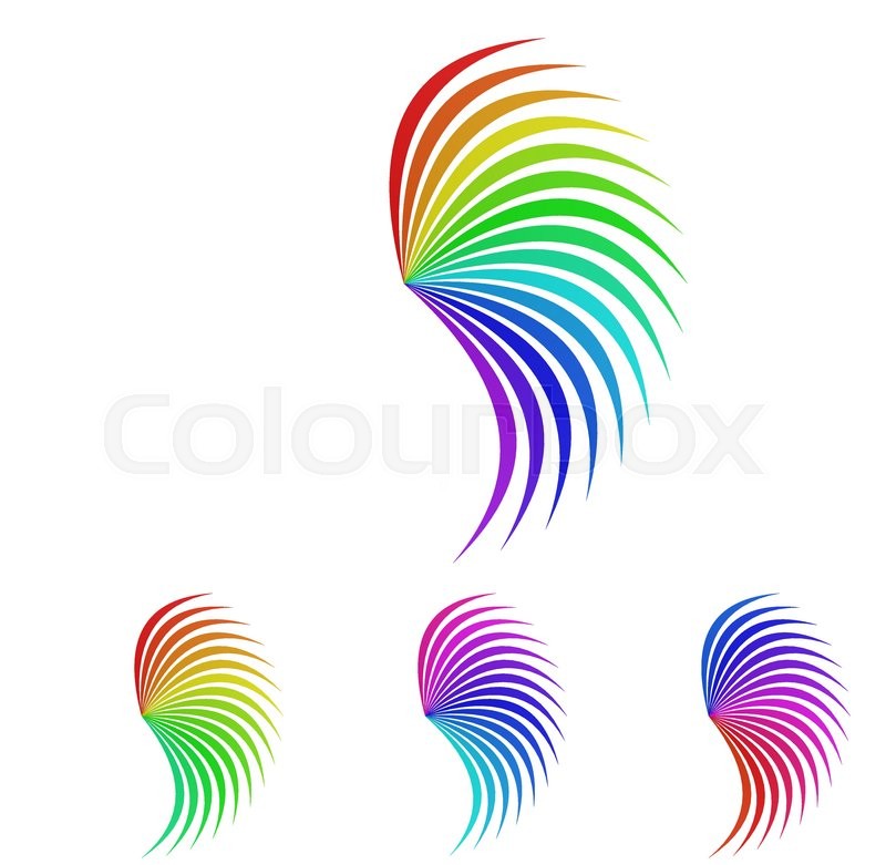 800x781 Rainbow Wing Logo Vector Wing Icon Stock Vector Colourbox