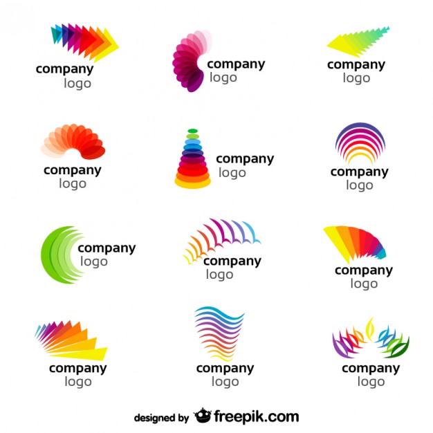 626x626 Abstract Rainbow Logos Vector Free Download