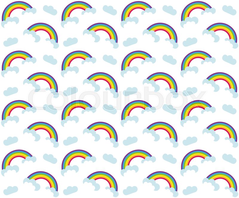 800x664 Rainbow Seamless Pattern Colorful Stock Vector Colourbox