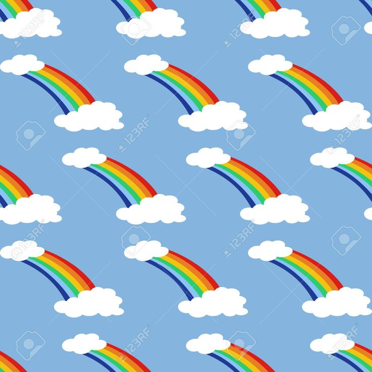 736x736 Vector Blue Rainbow Pattern On The Blue Background Vector