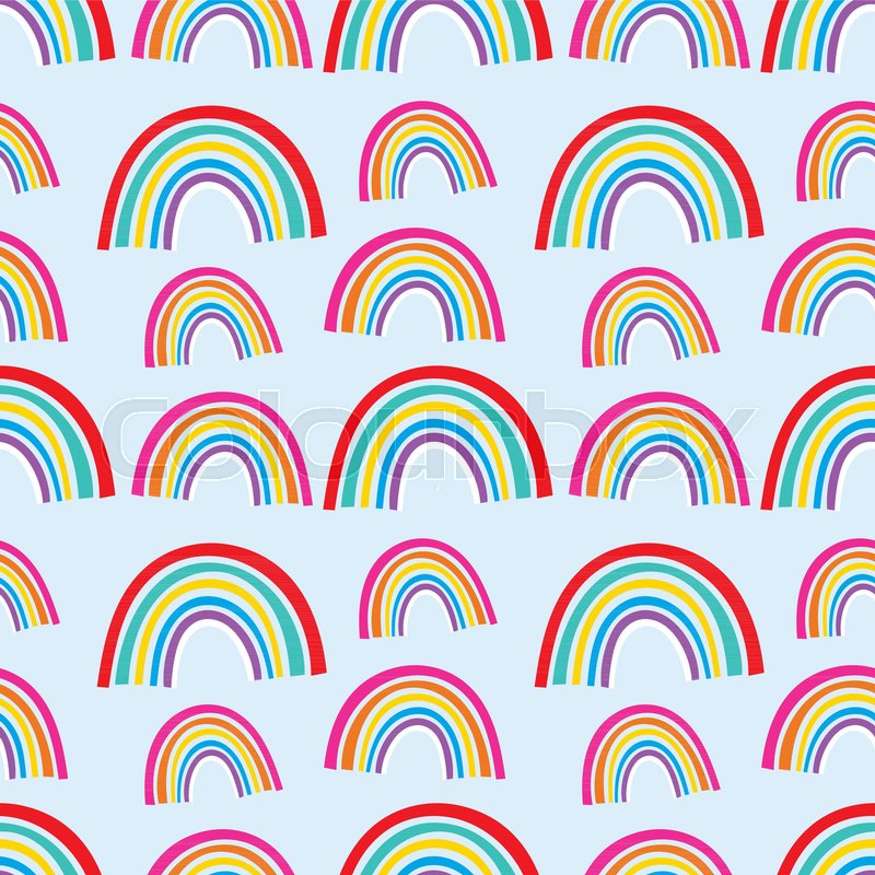 800x800 Vector Rainbow Pattern Design, Hand Stock Vector Colourbox