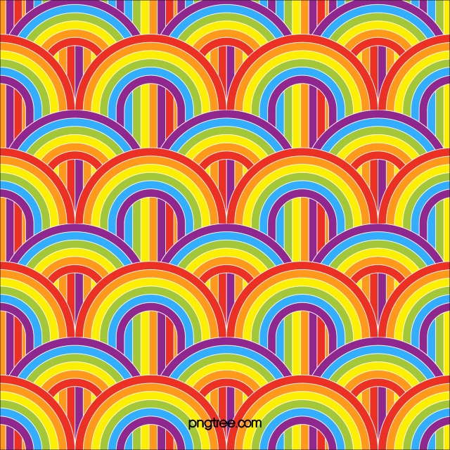 640x640 Wall Corrugated Continuous Rainbow Pattern, Wall, Colourful, Flat
