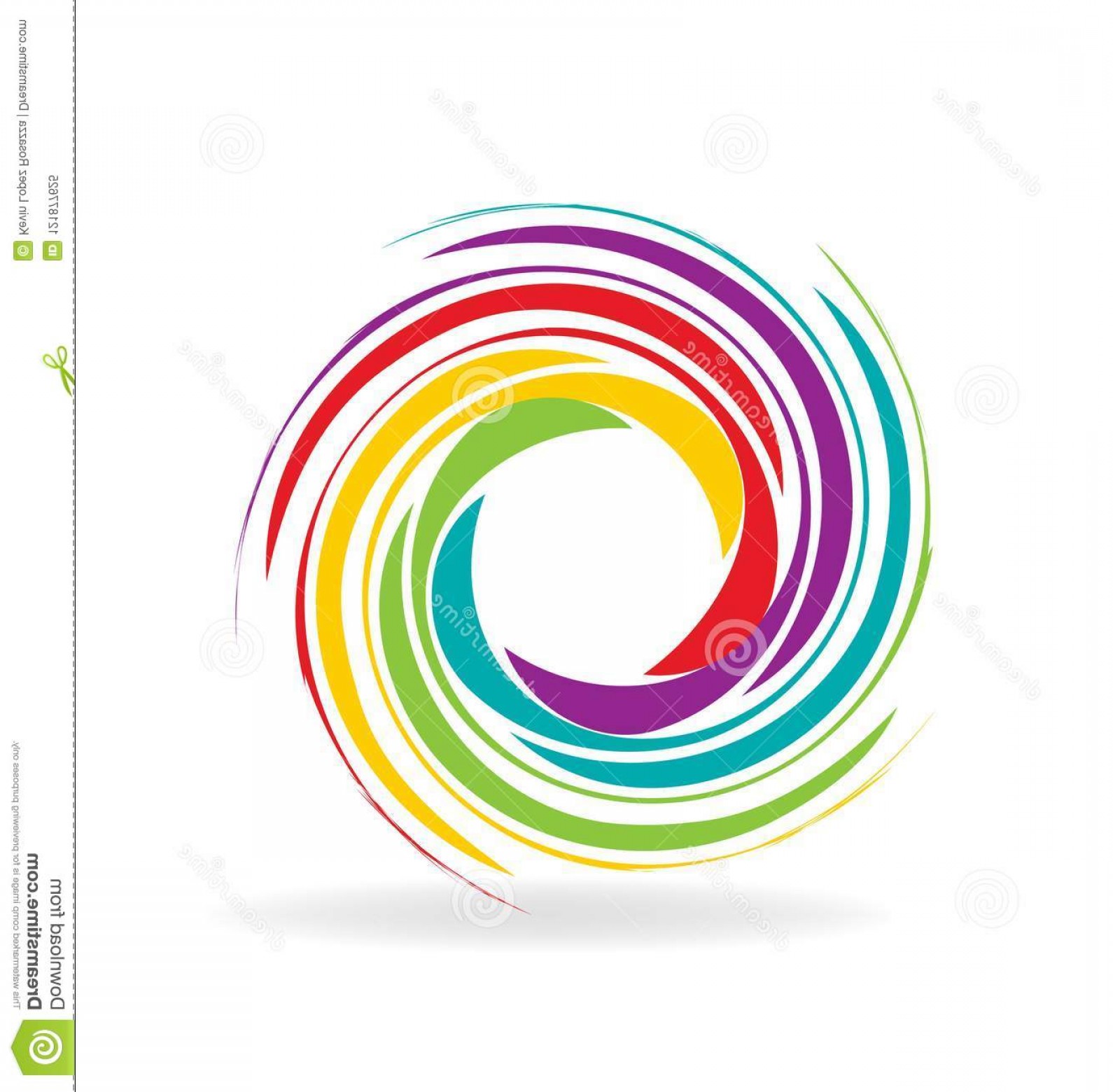 1590x1560 Rainbow Circle Swirl Design Illustration Vector Logo Icon Rainbow