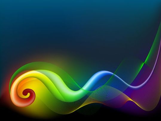 539x404 Rainbow Swirl Background Vector Free Download