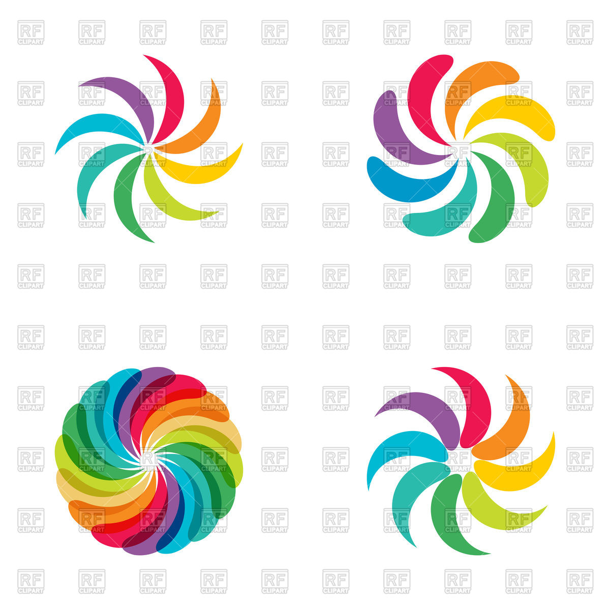 1200x1200 Rainbow Swirls