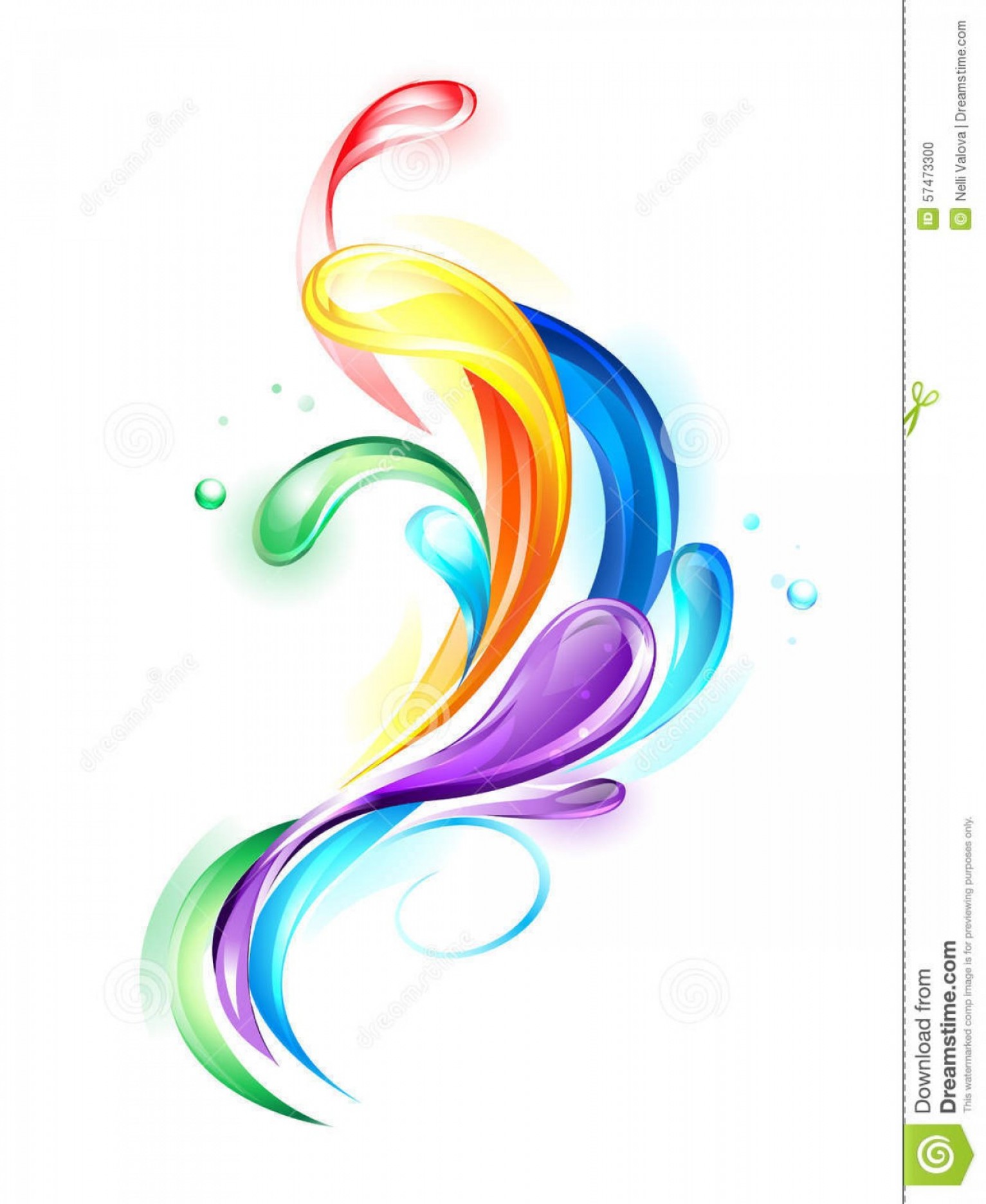 1533x1872 Stock Illustration Rainbow Light Drops Colorful Transparent White