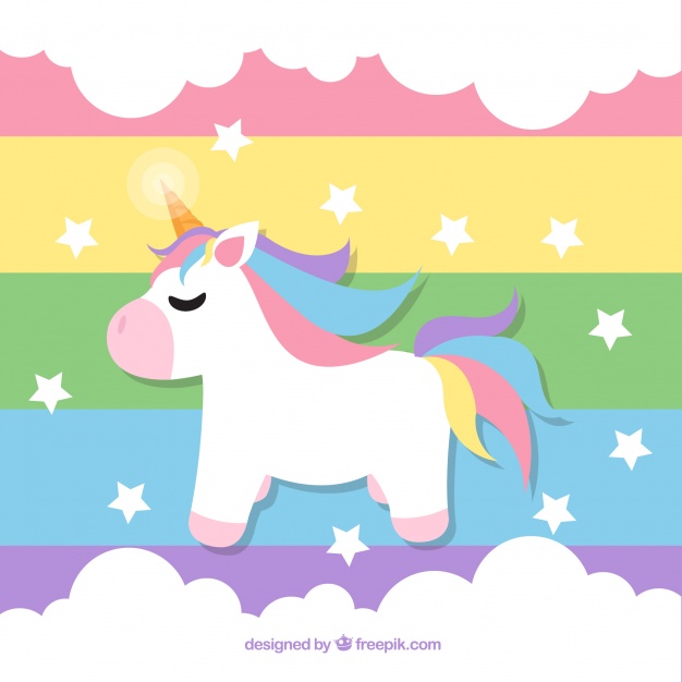 Rainbow Background With Unicorn Vector Free Download 626x626 Rainbow Background With Unicorn Vector Free Download