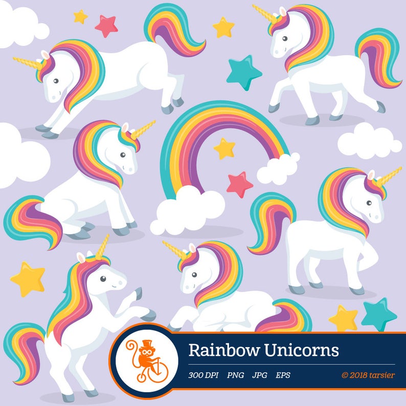Rainbow Unicorns Clipart Rainbow Digital Clipart Vector Etsy 794x794 Rainbow Unicorns Clipart Rainbow Digital Clipart Vector Etsy