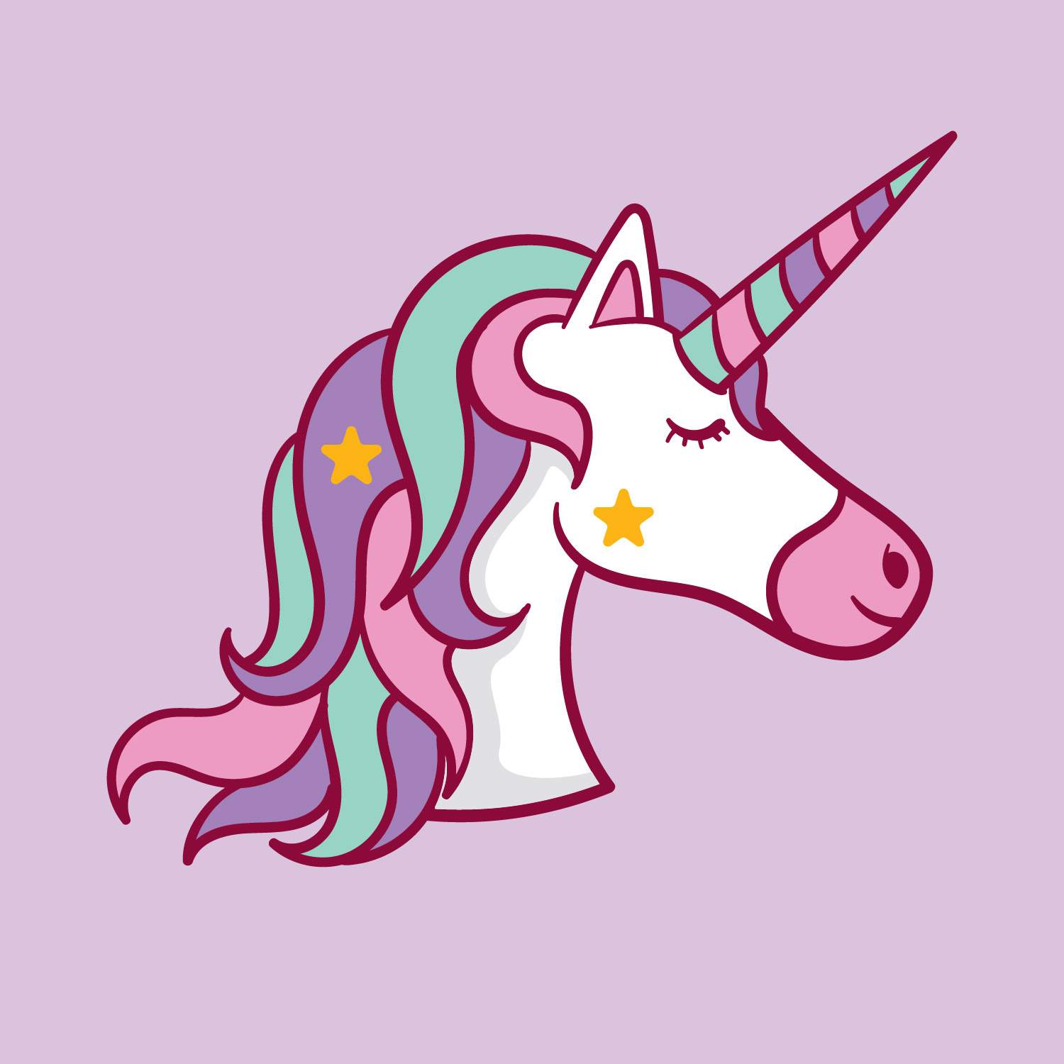 Unicorn Vector Illustration 1500x1500 Unicorn Vector Illustration