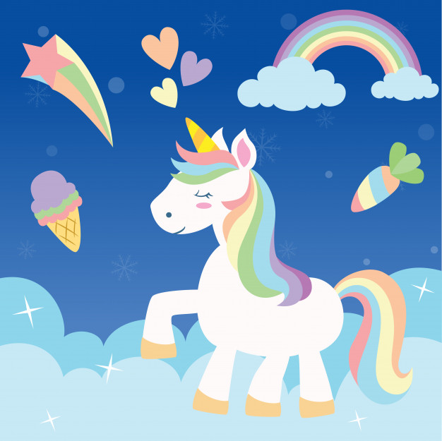 Cute Rainbow Unicorn Vector Premium Download 626x625 Cute Rainbow Unicorn Vector Premium Download