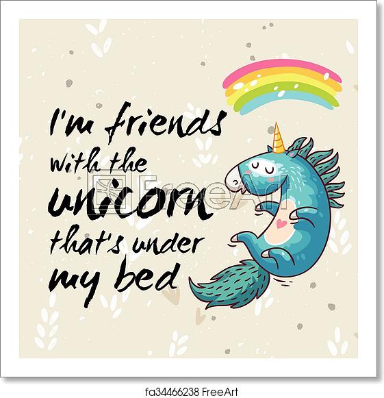 Free Art Print Of Amazing Card With Cute Unicorn Vector Cartoon 561x581 Free Art Print Of Amazing Card With Cute Unicorn Vector Cartoon