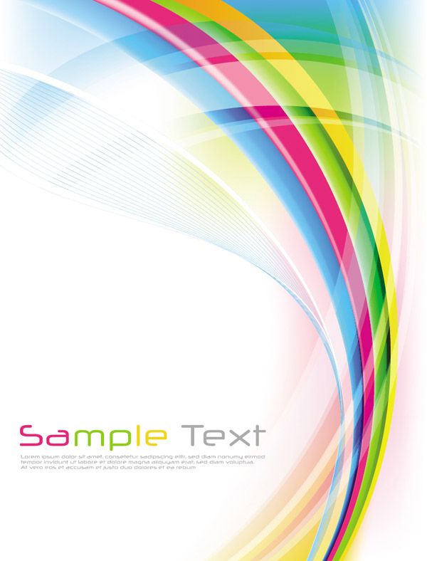 600x788 Rainbow Vector Background Flow Lines Free Vector Rainbows