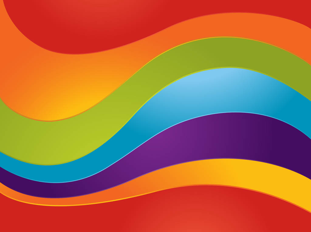 1024x765 Curved Rainbow Vector Vector Art Graphics