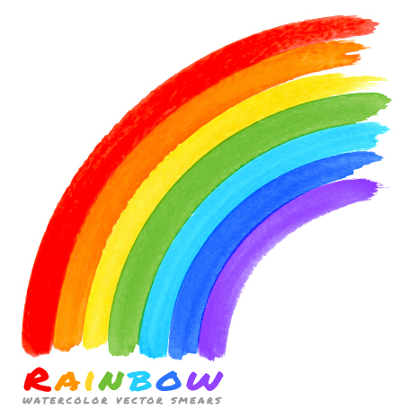 445x465 Graffiti Watercolor Rainbow Vector Background Free Download