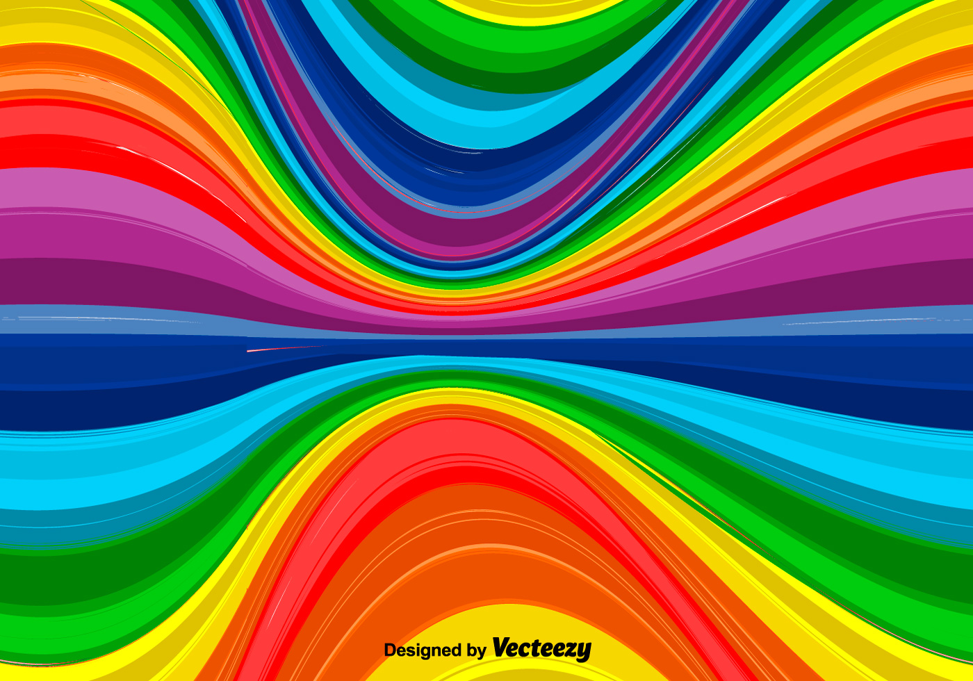 1400x980 Rainbow Wave Free Vector Art